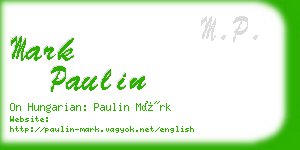 mark paulin business card